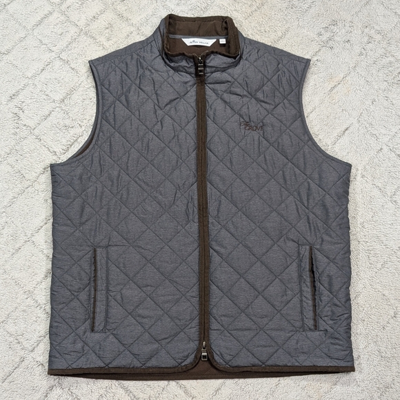 Peter Millar Other - Peter Millar Vest Jacket Mens L Gray Iron Essex Quilted Insulated Travel
